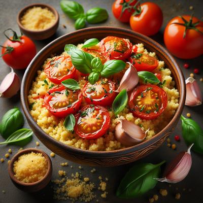 Image of Roasted Garlic Couscous with Tomatoes Basil