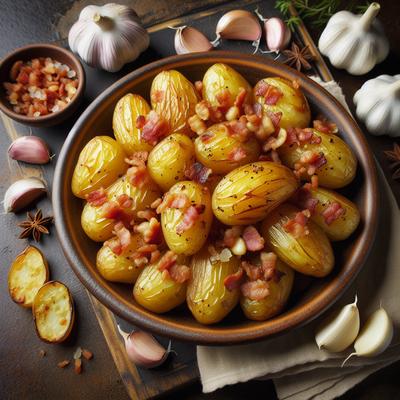 Image of Roasted Garlic Fingerling Potatoes with a Touch of Bacon