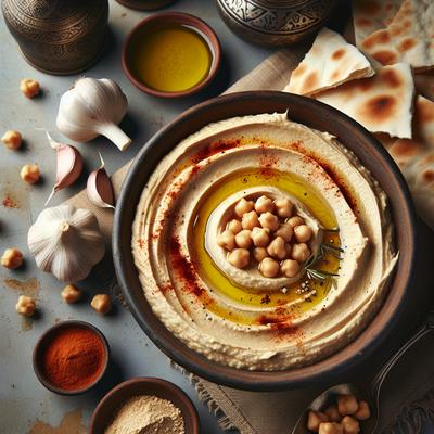Image of Roasted Garlic Hummus with Tahini