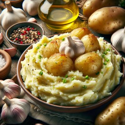 Image of Roasted Garlic Mashed Potatoes Lower Healthier Fat