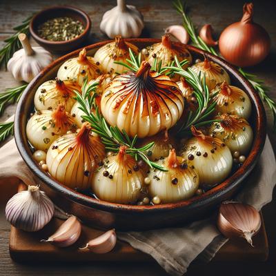 Image of Roasted Garlic Pearl Onions with Herbs