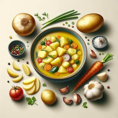 Image of Roasted Garlic Potato Vegetable Soup