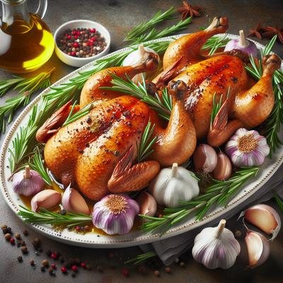 Image of Roasted Garlic Rosemary Cornish Game Hens