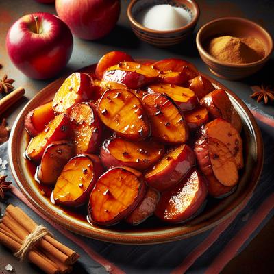 Image of Roasted Glazed Sweet Potatoes with Apples