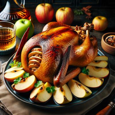 Image of Roasted Goose with Apple Rum Stuffing