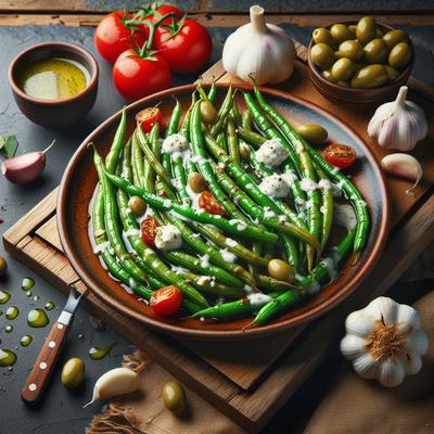 Image of Roasted Green Beans with Greek Dressing