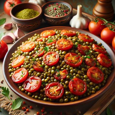 Image of Roasted Green Lentils with Tomatoes