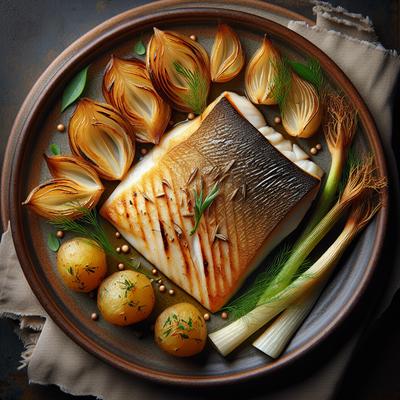 Image of Roasted Halibut with Fennel Potatoes