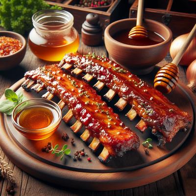 Image of Roasted Honey Glazed Spareribs