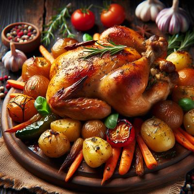 Image of Roasted Italian Chicken and Vegetables