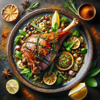 Image of Roasted Leg of Lamb with Chermoula