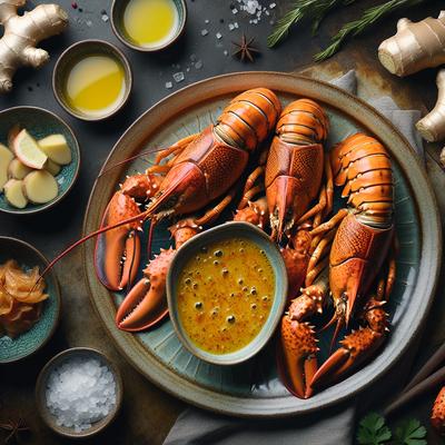 Image of Roasted Lobster Tails with Ginger Dipping Sauce