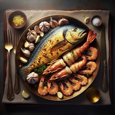 Image of Roasted Mahi Mahi and Shrimp with Garlic