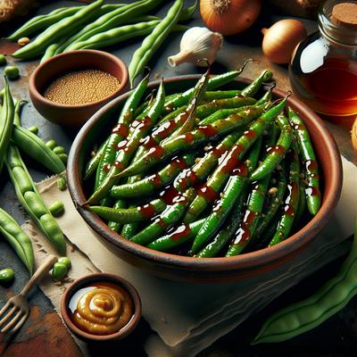 Image of Roasted Maple Mustard Green Beans