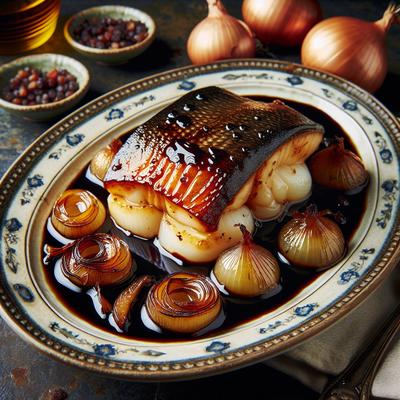 Image of Roasted Monkfish with Balsamic Vinegar and Shallots