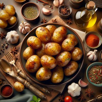 Image of Roasted New Potatoes Middle Eastern Style