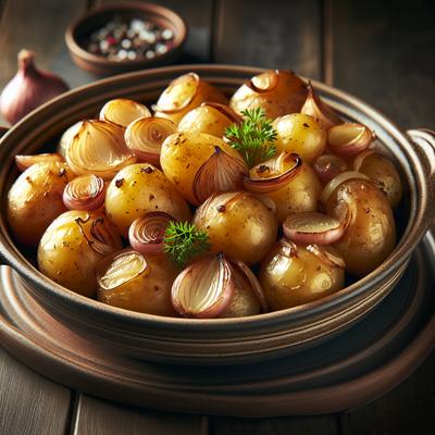 Image of Roasted New Potatoes with Shallots