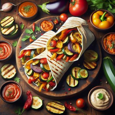 Image of Roasted or Grilled Vegetable Wraps