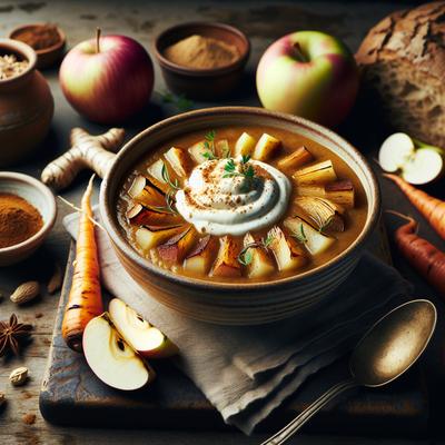 Image of Roasted Parsnip Apple and Ginger Soup