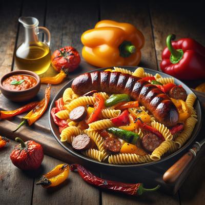 Image of Roasted Pepper and Sausage Radiatore