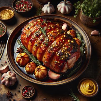 Image of Roasted Pork Loin with Mustard Garlic and Herbs
