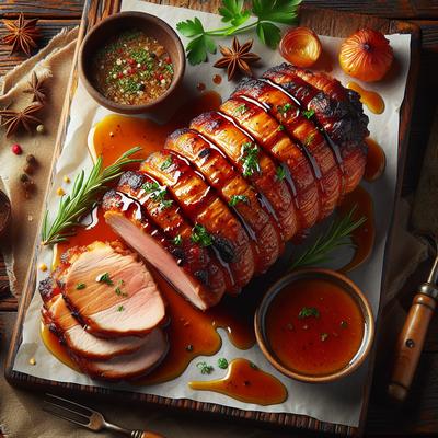 Image of Roasted Pork Loin with Sweet Tangy Sauce