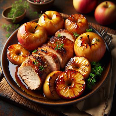 Image of Roasted Pork Tenderloin and Maple Glazed Apples