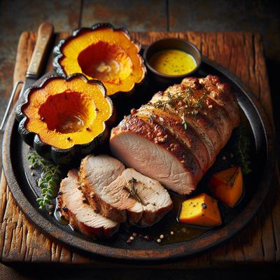 Image of Roasted Pork Tenderloin with Acorn Squash