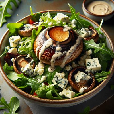 Image of Roasted Portobello Salad with Blue Cheese