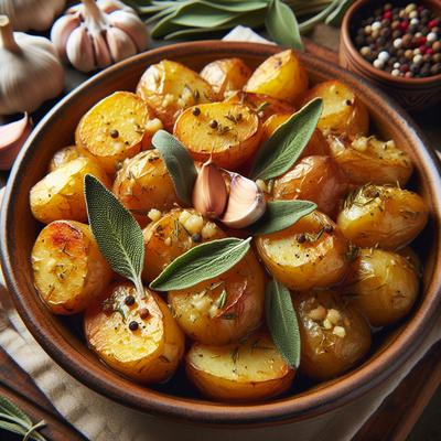 Image of Roasted Potatoes with Sage and Garlic