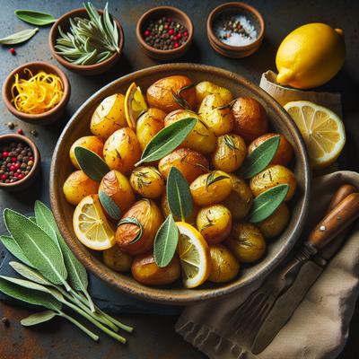 Image of Roasted Potatoes with Sage and Lemon