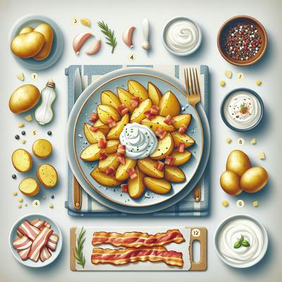 Image of Roasted Potatoes with Sour Cream and Bacon