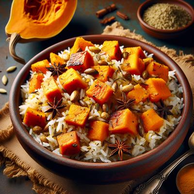 Image of Roasted Pumpkin and Sweet Potato Pilau