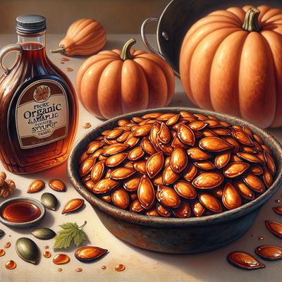Image of Roasted Pumpkin Seeds with Maple Syrup