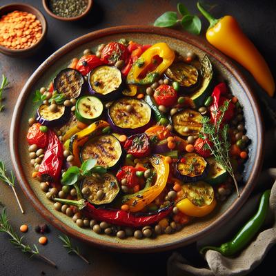 Image of Roasted Ratatouille with Lentils