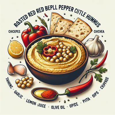 Image of Roasted Red Bell Pepper Chipotle Hummus