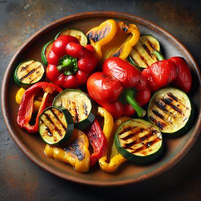 Image of Roasted Red Bell Pepper Zucchini Yellow Squash