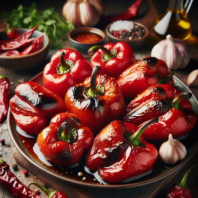 Image of Roasted Red Bell Peppers with Sherry Vinegar