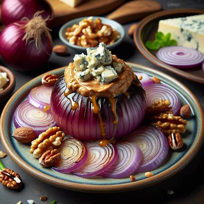 Image of Roasted Red Onions with Blue Cheese Nut Butter