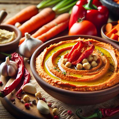 Image of Roasted Red Pepper and Carrot Hummus