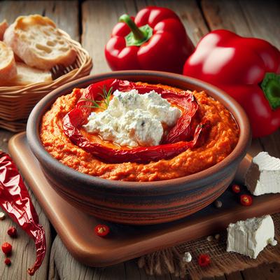Image of Roasted Red Pepper and Goat Cheese Dip