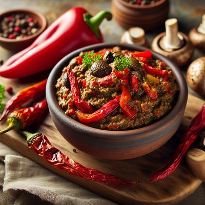 Image of Roasted Red Pepper and Mushroom Tapenade