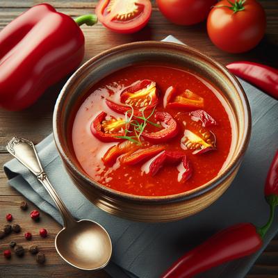 Image of Roasted Red Pepper and Tomato Soup