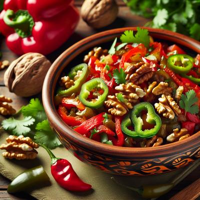 Image of Roasted Red Pepper Cilantro Walnut and Jalapeno Relish