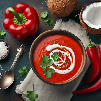 Image of Roasted Red Pepper Coconut Soup
