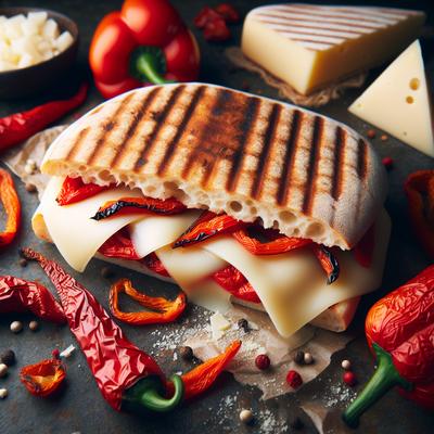 Image of Roasted Red Pepper Provolone Panini
