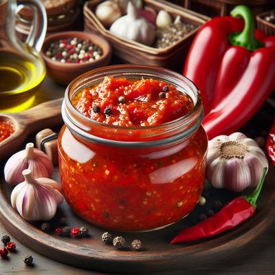Image of Roasted Red Pepper Spread for Canning
