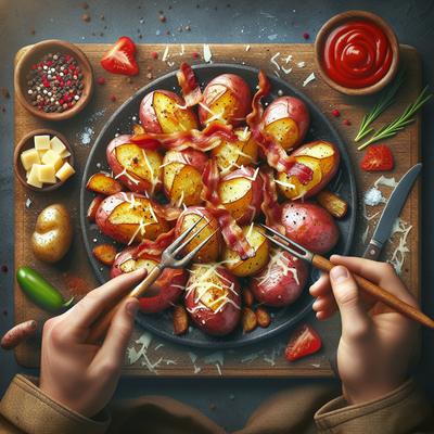 Image of Roasted Red Potatoes with Bacon Cheese