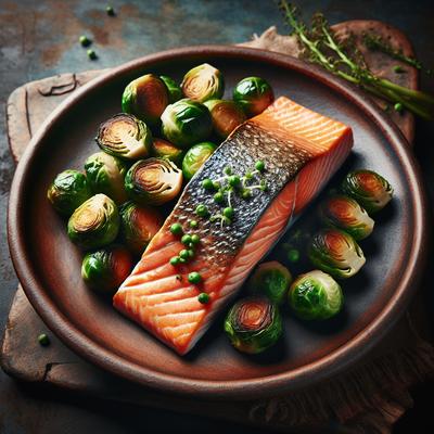 Image of Roasted Salmon with Brussel Sprouts