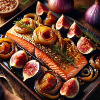 Image of Roasted Salmon with Caramelized Onions and Figs